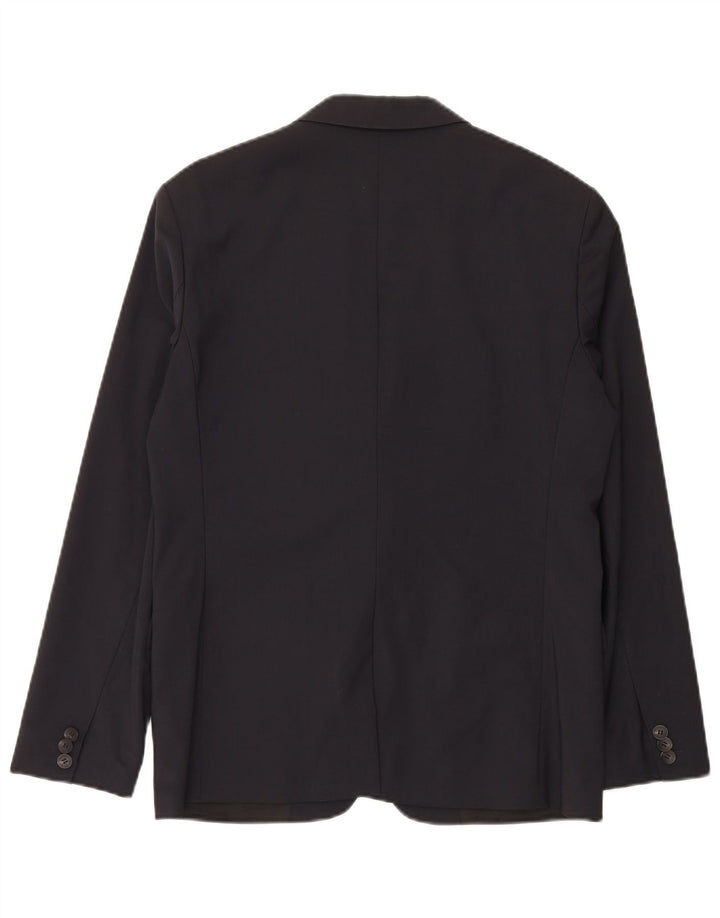 Calvin Klein Traje de 2 piezas con 2 botones para hombre IT 50 Grande W34 L33 Lana negra