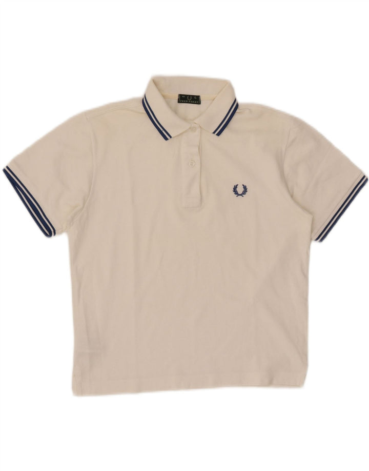 FRED PERRY Polo para niña 11-12 años Grande Algodón Blanco