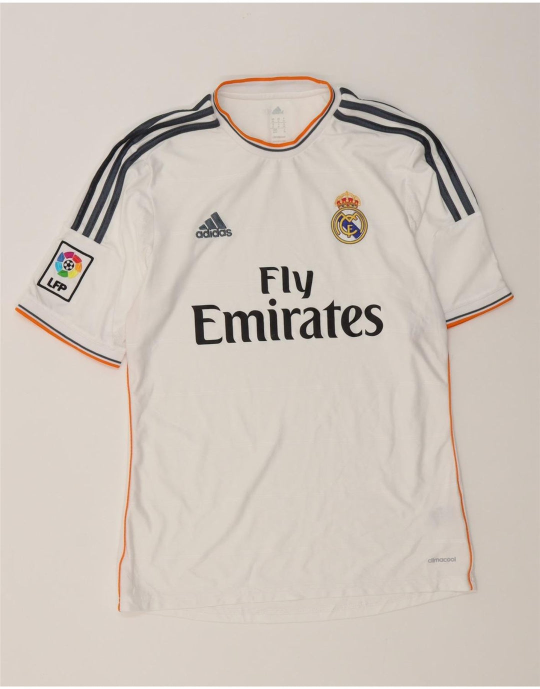 Adidas Mens Real Madrid Graphic Camiseta Top Medio Blanco Poliéster