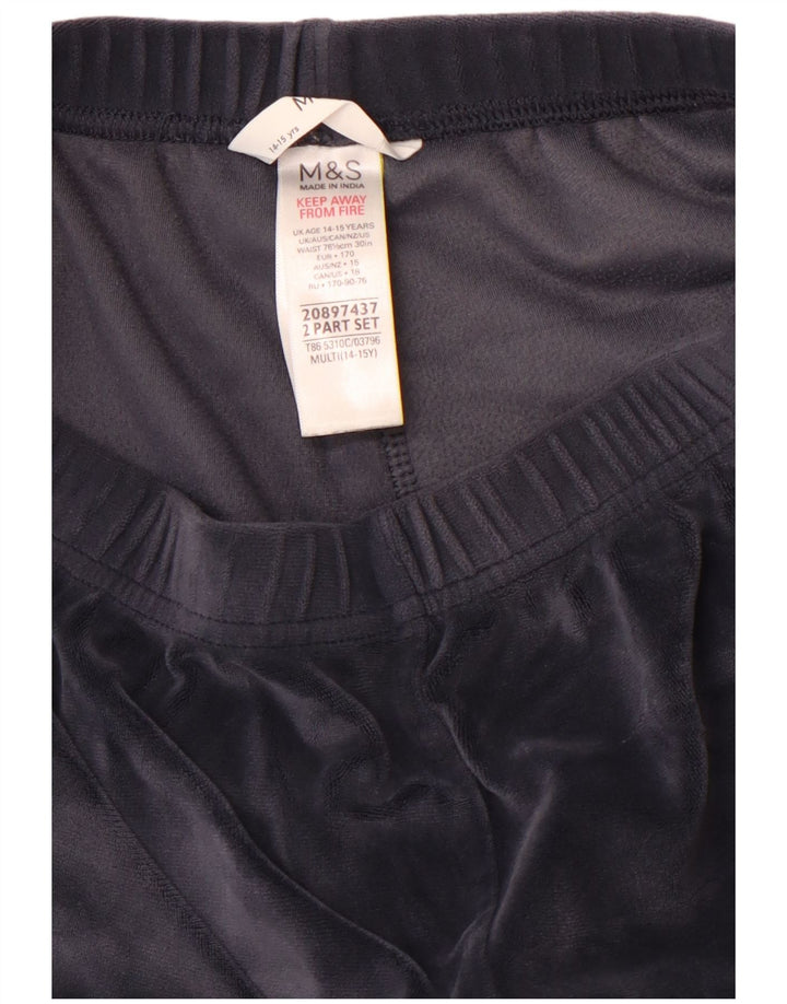 MARKS & SPENCER Pantalones de chándal con estampado gráfico para niña Joggers 14-15 años Gris