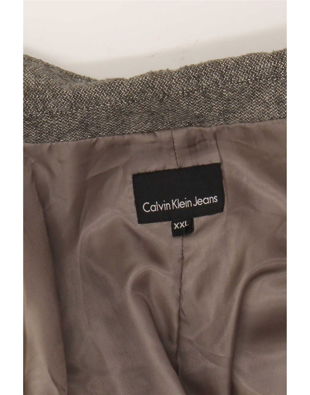 Calvin Klein Jeans Chaqueta tipo blazer con 1 botón para mujer UK 20 2XL Gris