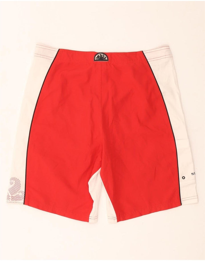 SUNDEK Bañador con estampado gráfico para hombre, tamaño grande, color rojo, poliéster