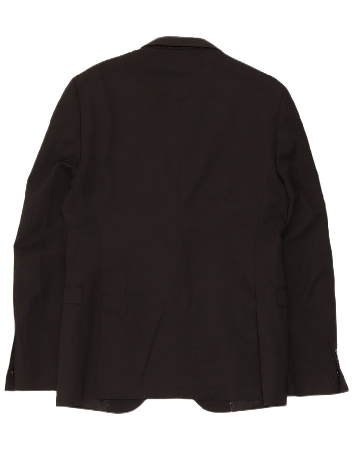 Zara Chaqueta tipo blazer de 2 botones para hombre EU 50 Mediano Negro Poliéster