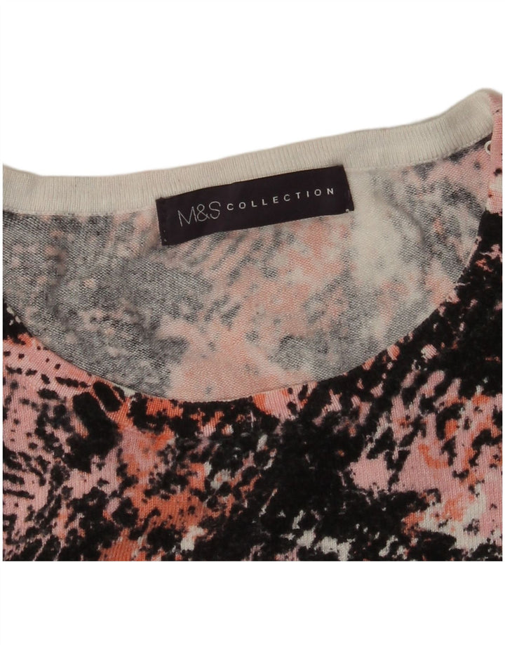 Marks & Spencer Suéter de Cuello Redondo con patrón Abstracto para Mujer UK 46 L