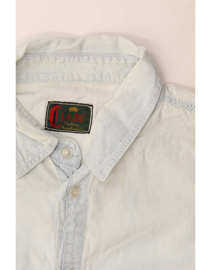 CLARK Camisa para hombre grande azul