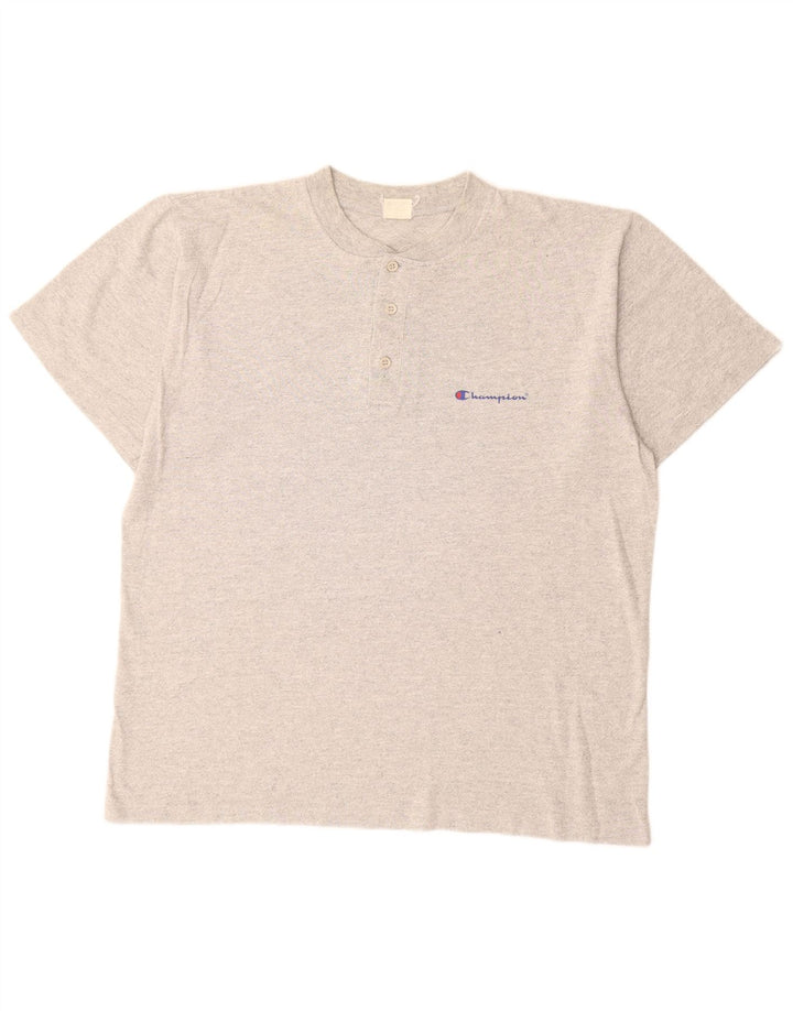 CHAMPION Camiseta para hombre Top grande de algodón moteado gris