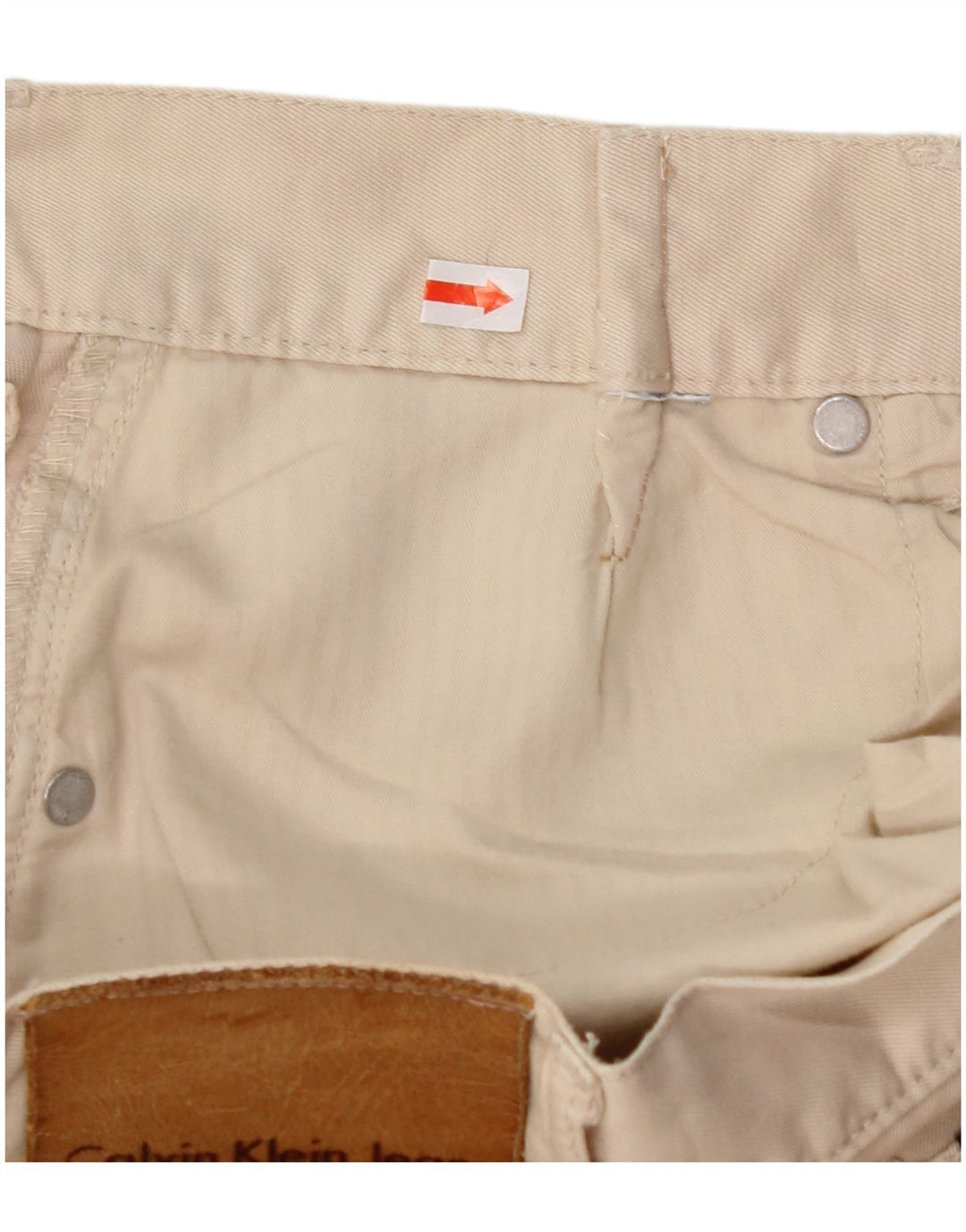 CALVIN KLEIN Pantalón casual recto para hombre W30 L29 Beige