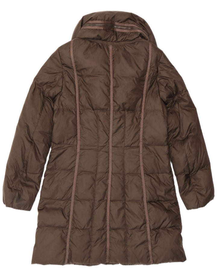 Abrigo acolchado con capucha para mujer Geox UK 40 Poliéster marrón medio