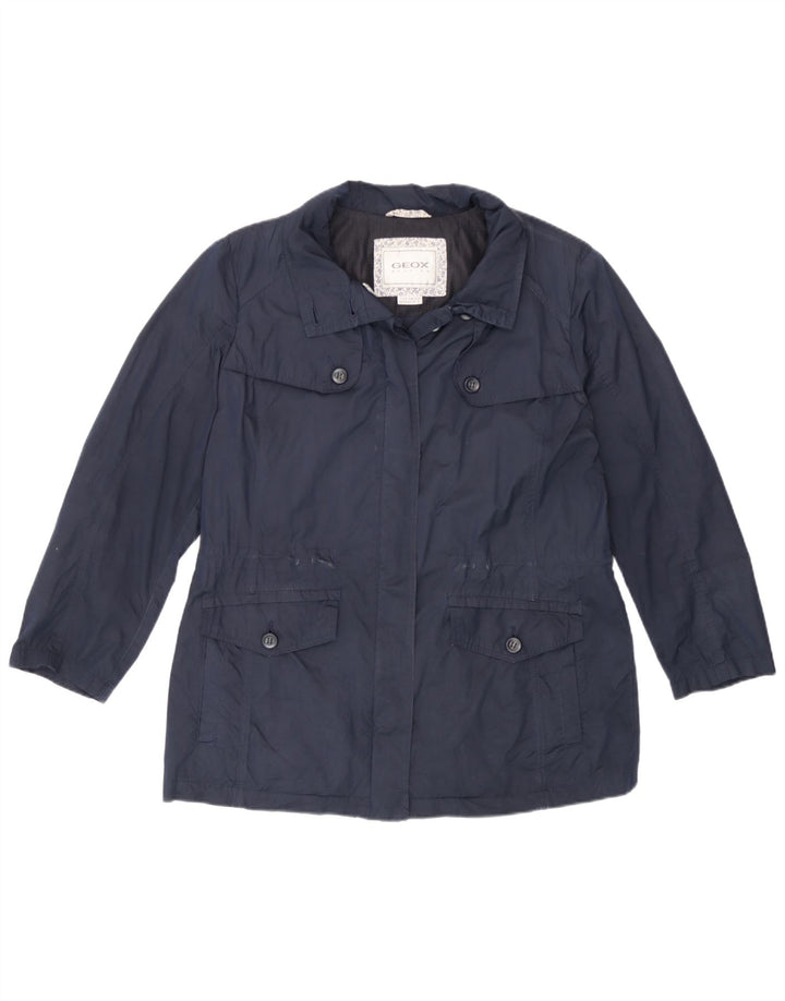 Geox Respira Chaqueta utilitaria para mujer UK 44 Grande Poliéster azul marino