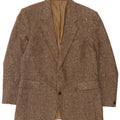 Vintage hombres 2 botones Blazer chaqueta Reino Unido 38 medio beige moteado