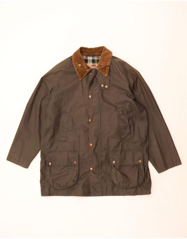 Conbipel Chaqueta de algodón encerado holgada para hombre UK 34 XS Poliéster caqui