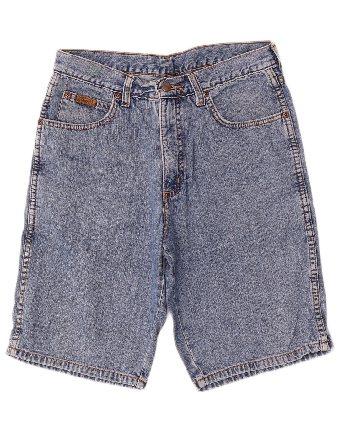 Pantalones cortos vaqueros Wrangler para hombre W28 azul medio