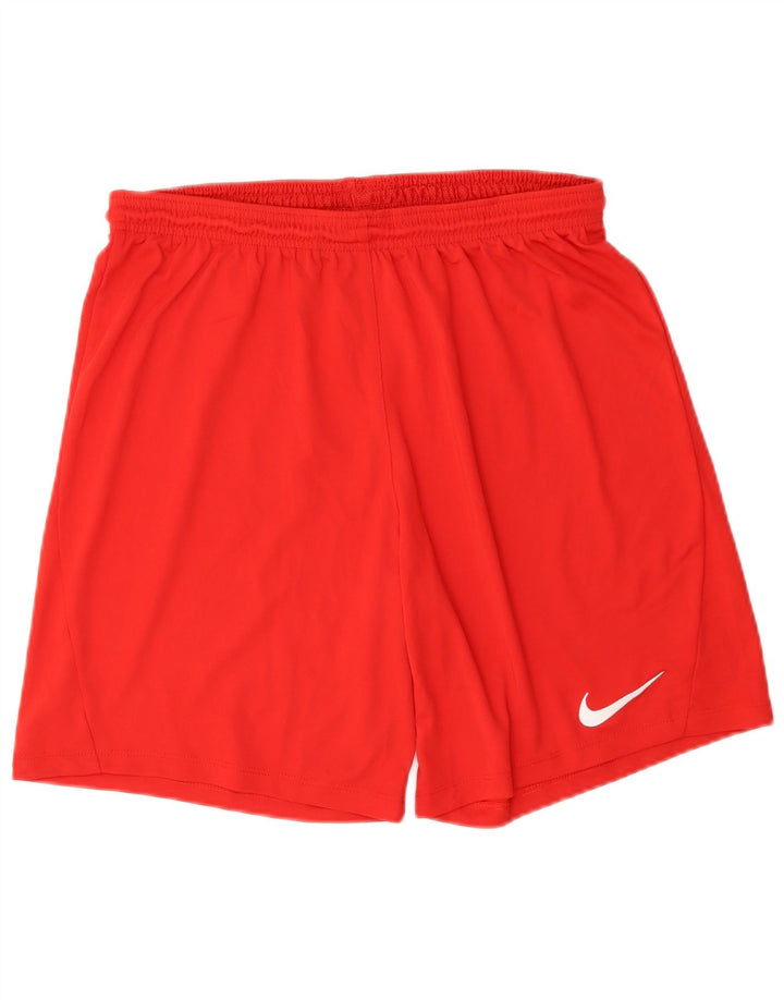 Nike Pantalones cortos deportivos Dri Fit Slim para hombre, poliéster rojo grande