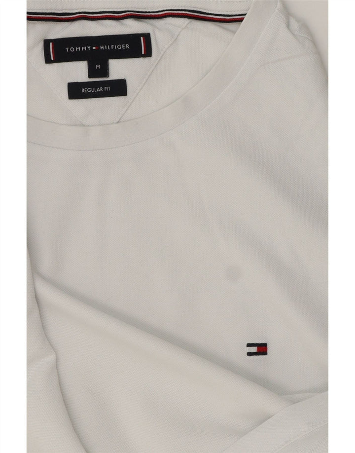 Tommy Hilfiger Camiseta Regular Fit para Hombre Top Mediano Rayas Blancas