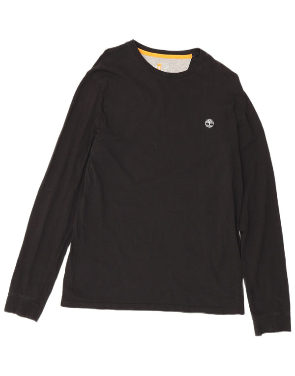 Timberland Hombre Slim Fit Top Manga Larga Grande Algodón Negro
