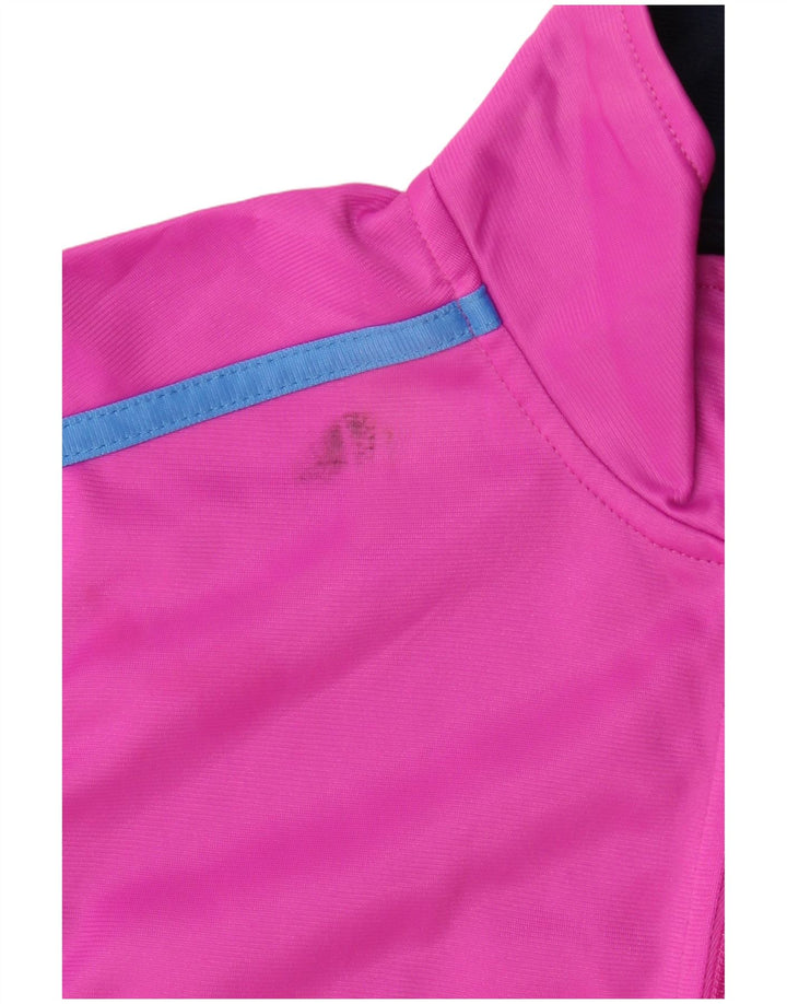 Diadora Chaqueta de chándal para mujer ES 40 Small Rosa Colorblock Poliéster
