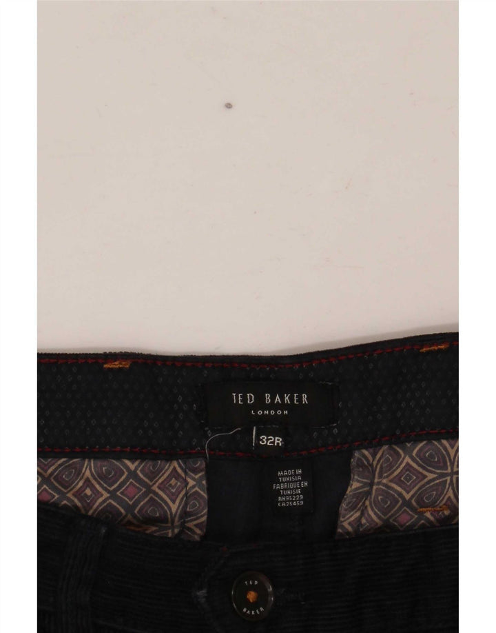 Pantalones de pana ajustados para mujer de Ted Baker W32 L31 Azul marino