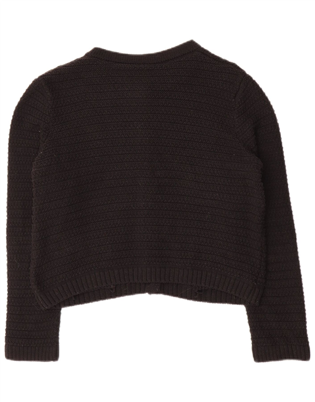 MARKS & SPENCER Suéter tipo cárdigan extragrande corto para mujer UK 10 Small Black
