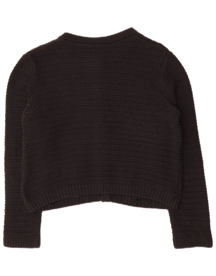 MARKS & SPENCER Suéter tipo cárdigan extragrande corto para mujer UK 10 Small Black