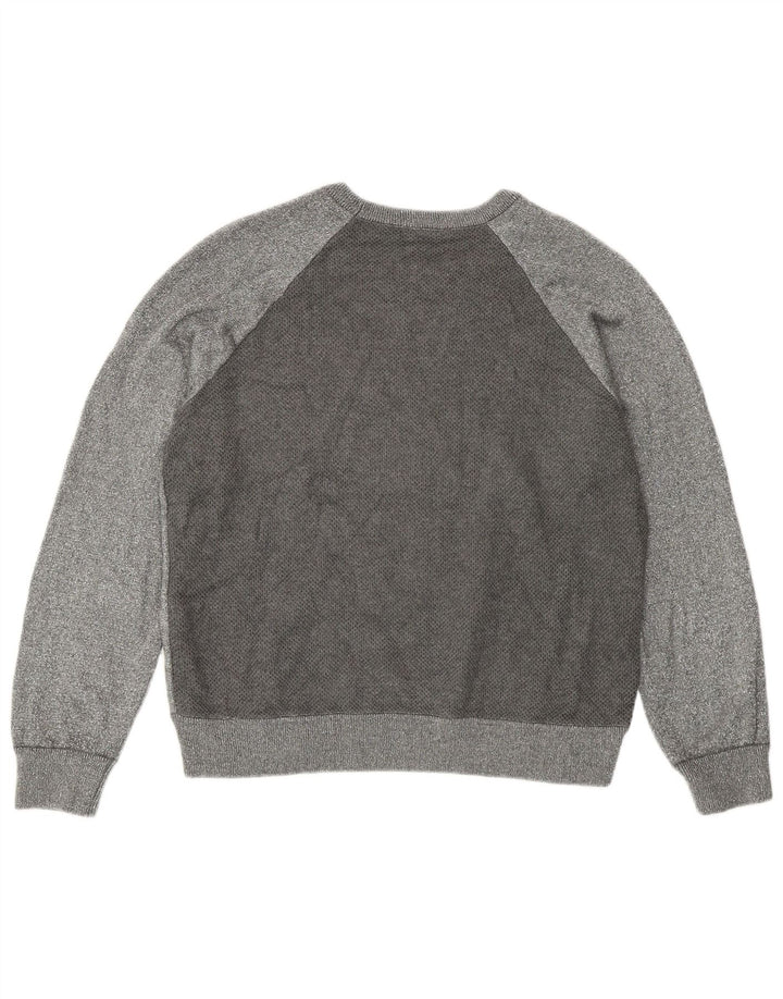 Liu Jo Jersey de cuello redondo para mujer, talla 40, color plateado grande