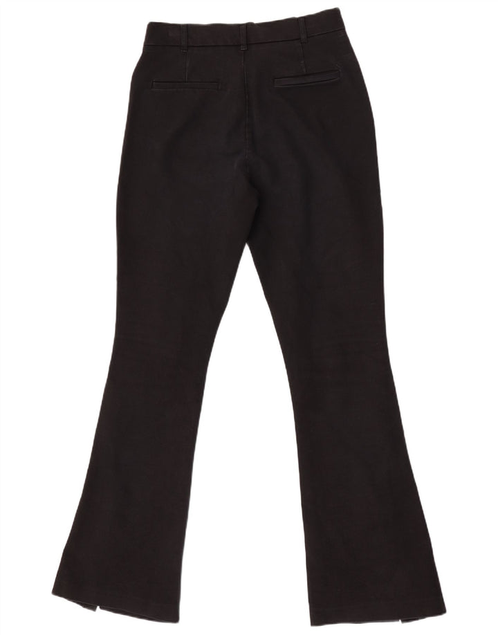 Zara Mujer Pantalones Casuales Acampanados Medianos W28 L32 Negro
