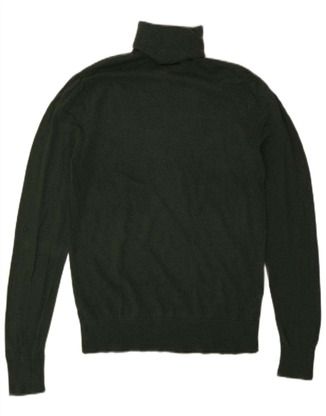 Massimo Dutti Jersey de cuello vuelto para mujer UK 42 Seda verde medio