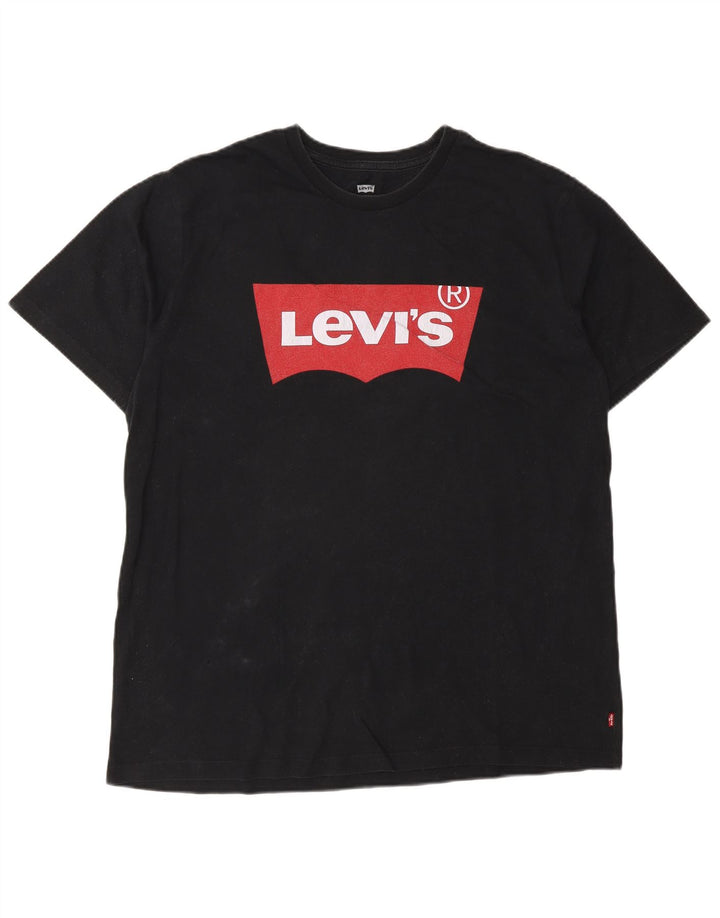 Levi's Camiseta gráfica para hombre Top XL Algodón negro