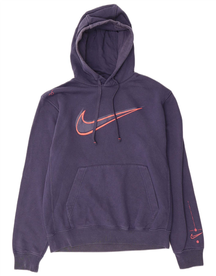 Nike Sudadera con capucha gráfica para hombre, talla pequeña, azul marino