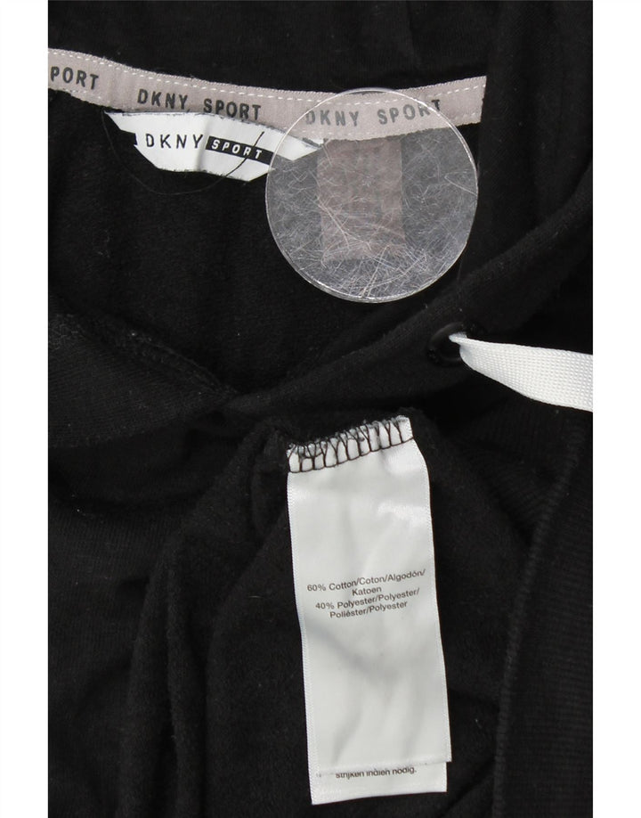 DKNY Jersey con capucha para mujer UK 44 Mediano Algodón negro