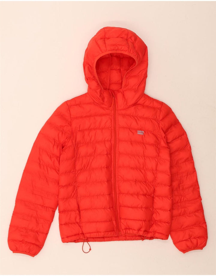 LEVI'S Womens Hooded Padded Jacket UK 6 XS Red Polyester Vintage Levi's and Second-Hand Levi's from Messina Hembry 