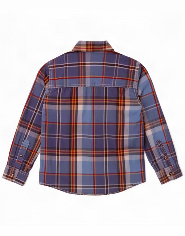Camisa Benetton para niño 4-5 años XS Algodón a cuadros azul