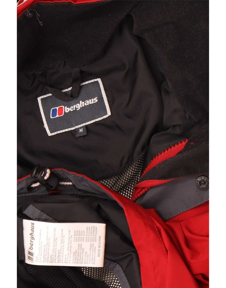 Berghaus Chaqueta impermeable con capucha para hombre UK 38 Medium Red Poliéster
