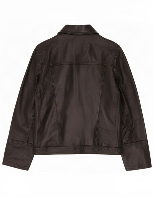 Max Chaqueta de cuero para mujer UK 10 Small Black