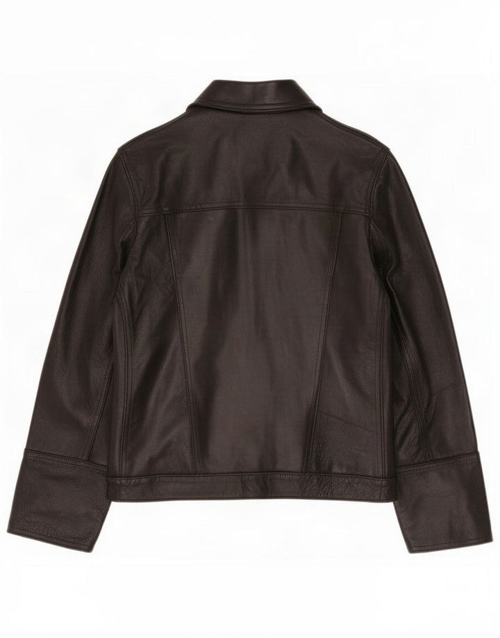 Max Chaqueta de cuero para mujer UK 10 Small Black