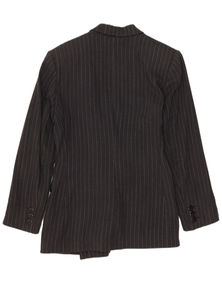 Andrea's Chaqueta tipo blazer con doble botonadura para mujer IT 44 Mediana a rayas negras