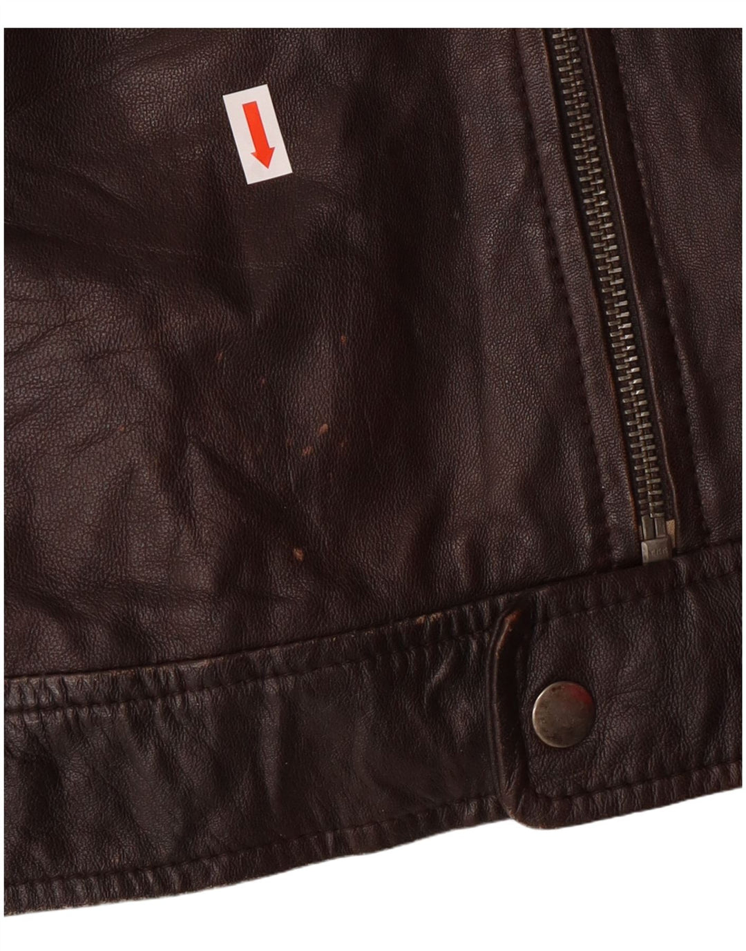 Conbipel Chaqueta Militar De Cuero Para Hombre IT 54 XL Piel De Cordero Marrón