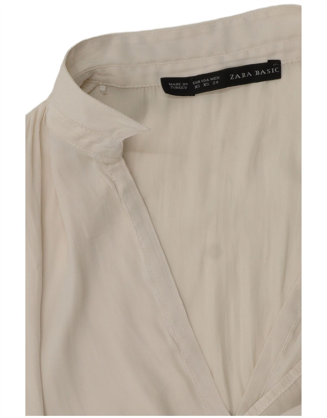 ZARA Polo Mujer UK 6 XS Blanco