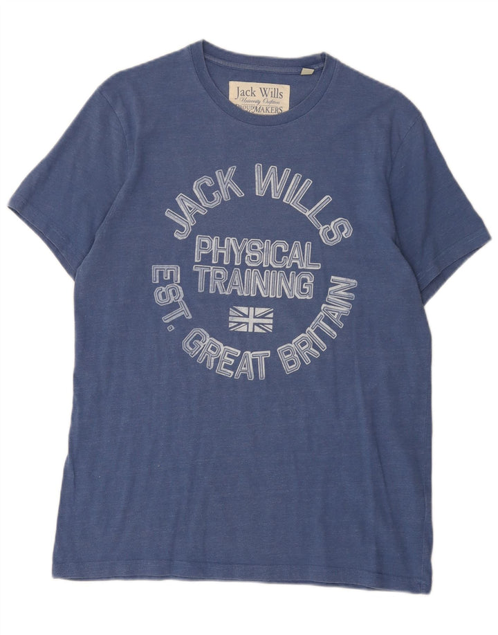 Jack Wills - Camiseta gráfica para hombre, color azul medio, algodón