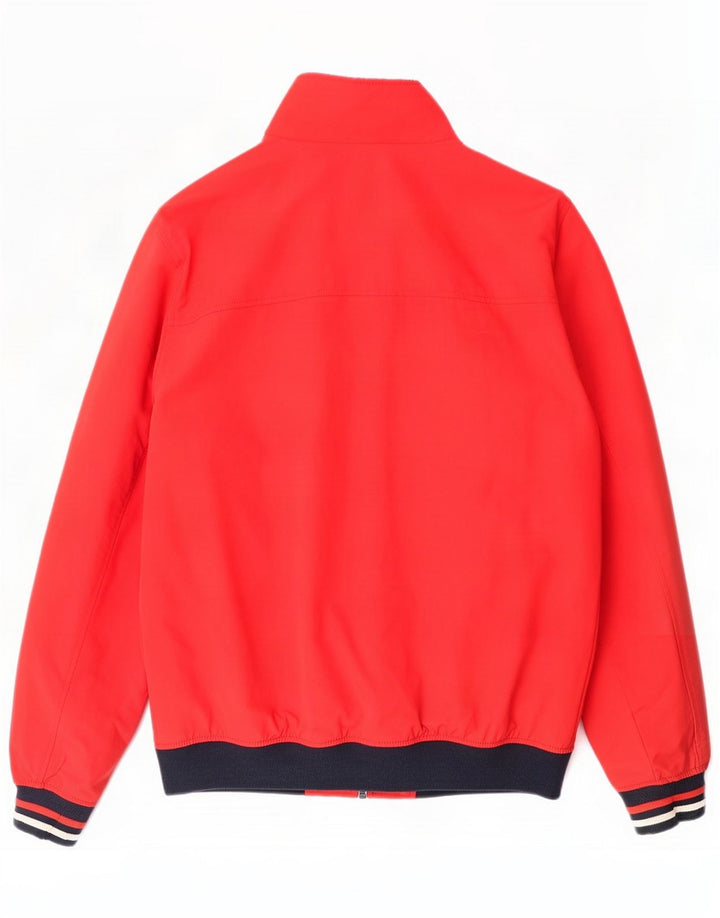 Tommy Hilfiger Chaqueta bomber para hombre UK 40 Large Red Colourblock Poliamida