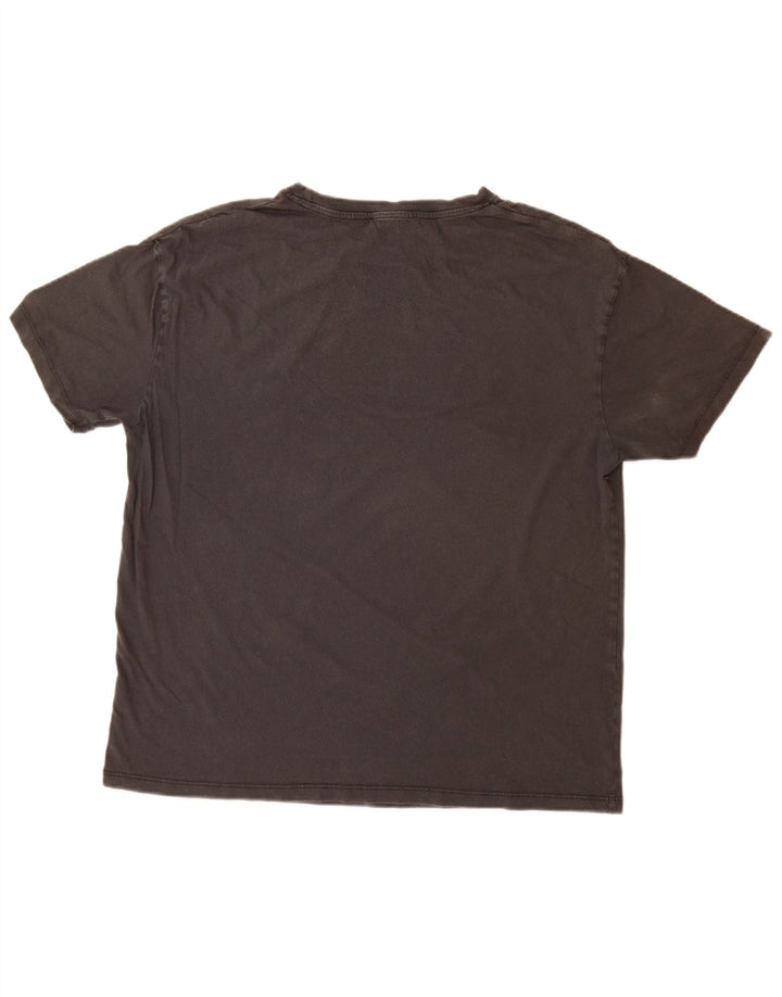 Pull & Bear Camiseta gráfica Guns & Roses para hombre Top grande de algodón gris