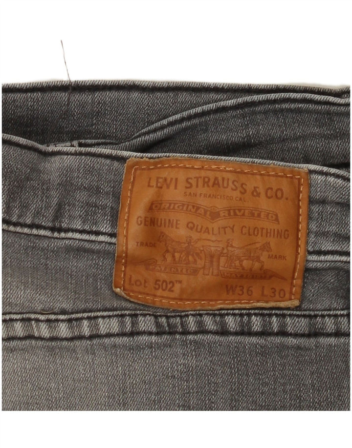 LEVI'S Vaqueros cónicos 502 para hombre W36 L30 Algodón gris