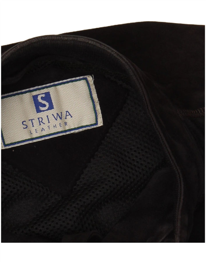 STRIWA Chaleco de ante para hombre UK 38 Medio Cuero azul marino