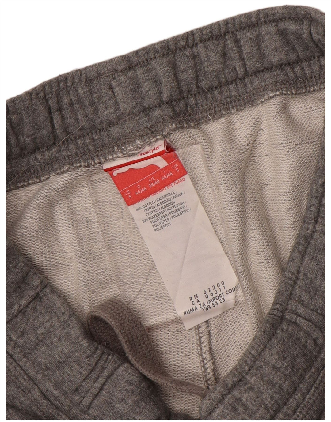 Puma Pantalones De Chándal Para Hombre Pequeños De Algodón Gris