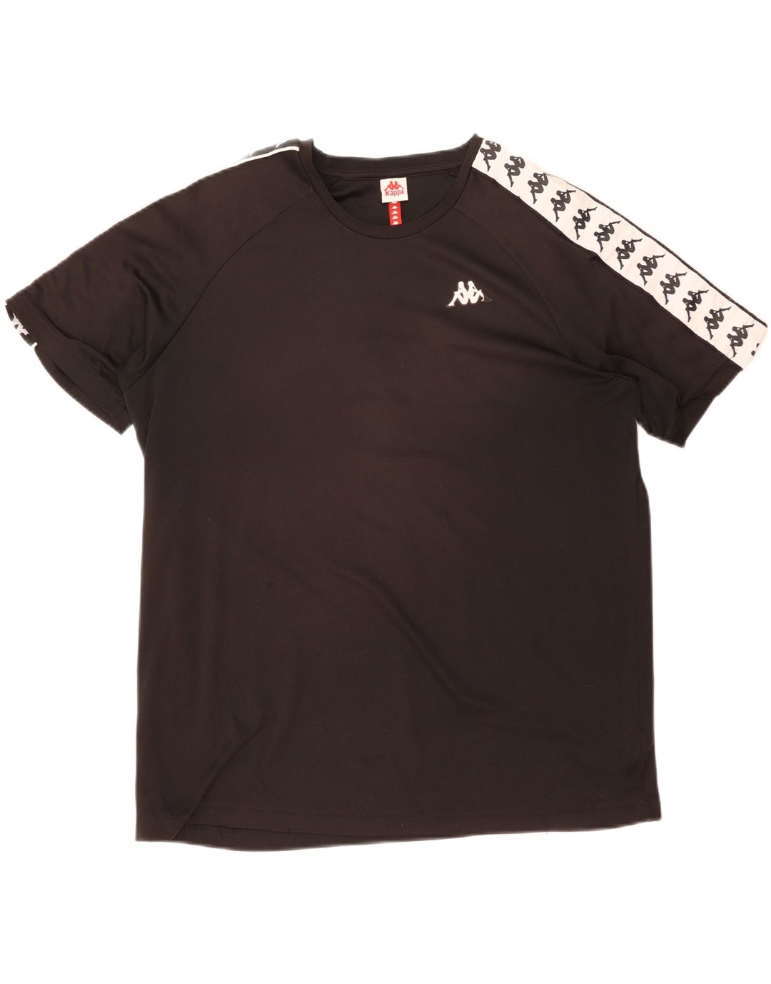 Kappa Hombre Camiseta Gráfica Top 2XL Negro Colorblock Poliéster
