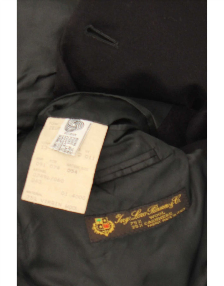Ing Loro Piona & Co. Chaqueta tipo blazer con doble botonadura para hombre IT 54 2XL Negro