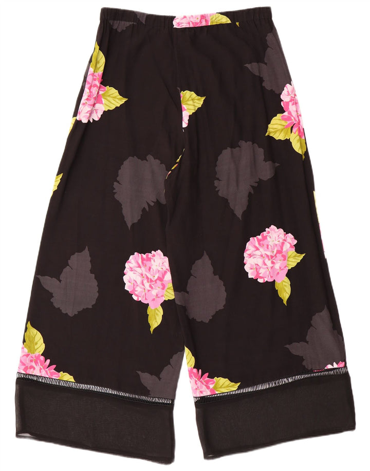 FRENCH CONNECTION Womens Cropped Trousers UK 12 Medium W30 L24 Black