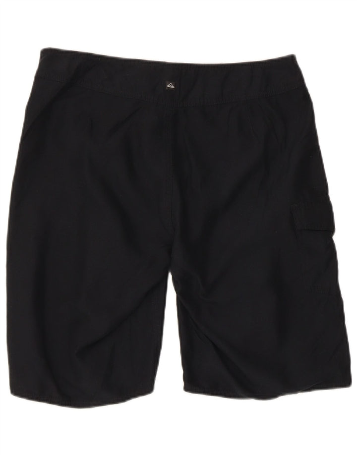 Quiksilver Hombre Graphic Bañador Shorts Pequeño Poliéster Negro