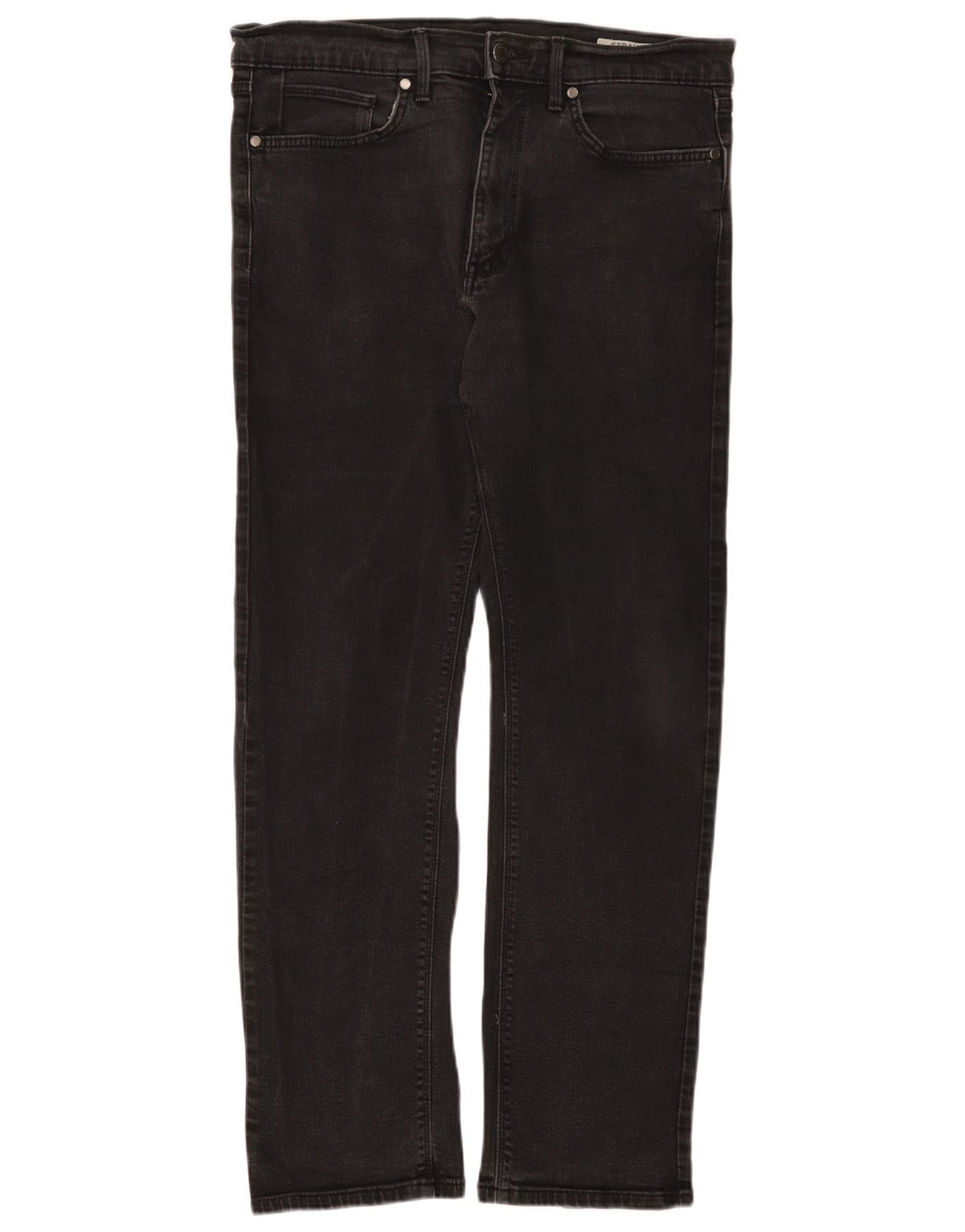 Marks & Spencer Vaqueros rectos para hombre W34 L31 Algodón negro