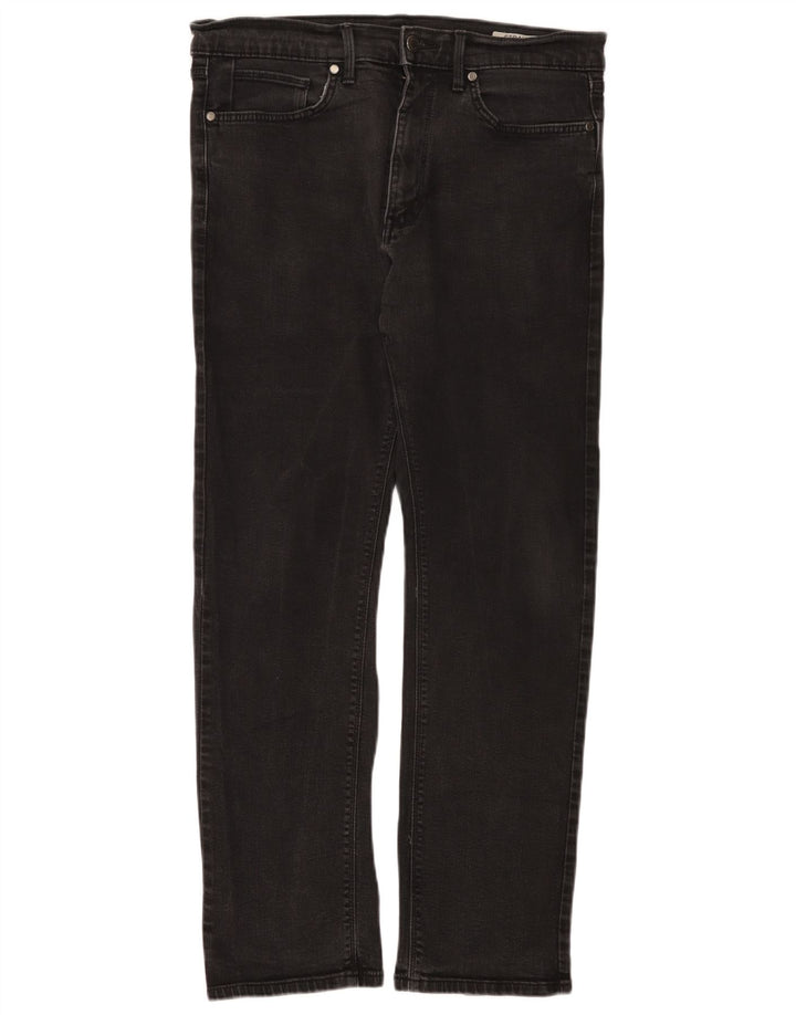 Marks & Spencer Vaqueros rectos para hombre W34 L31 Algodón negro
