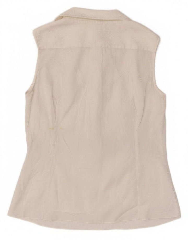 Dolce & Gabbana Blusa Sin Mangas Para Mujer IT 44 Medium White Designer